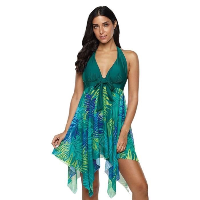 Maillot De Bain Femme Tankini Pieces Vintage Taille Haute Bikini Jupette El Gante Floral