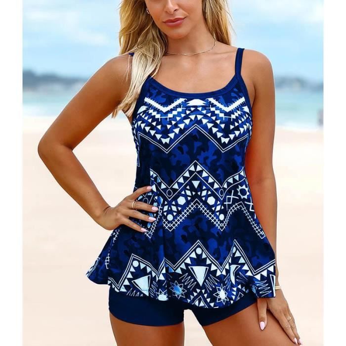 Maillot De Bain Pi Ces Femme Tankini Ensembles Maillots Push Up Bikini Set Imprim Sans