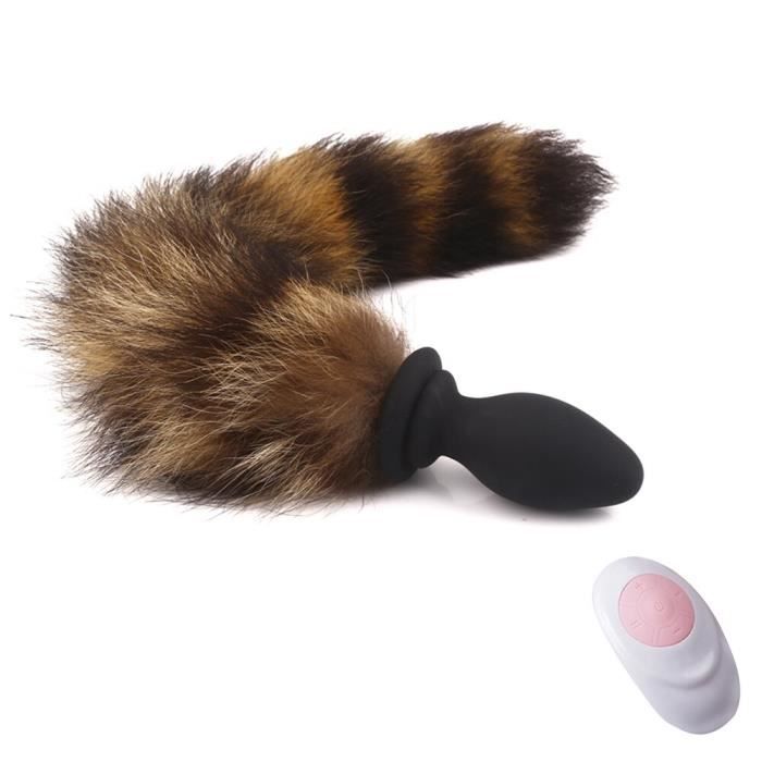 Queue De Renard Vibrante Et Vibrante Plug Anal Sans Fil Jouets