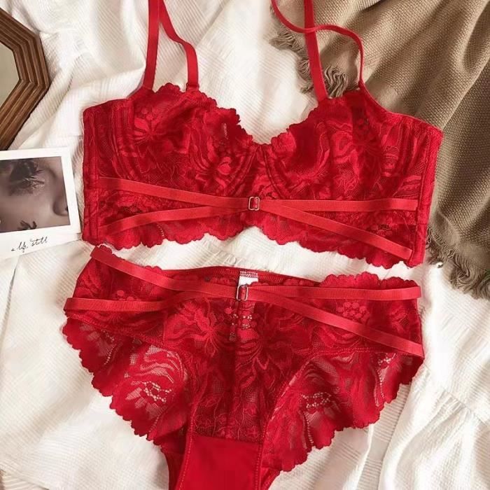 ENSEMBLE LINGERIE Femme Sexy Respirante Dentelle Ultra Fine Collection