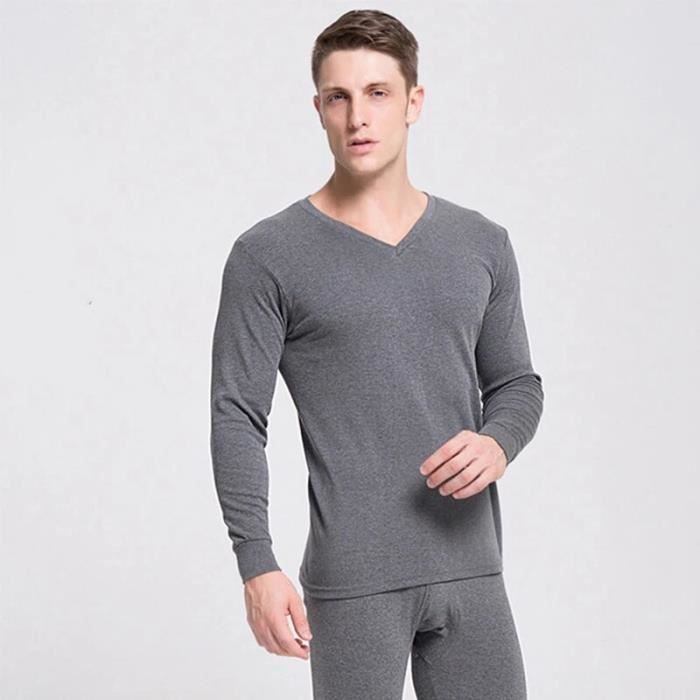 Ensemble de lingerie D Dark Gray Coton 2 pièces Haut à manches
