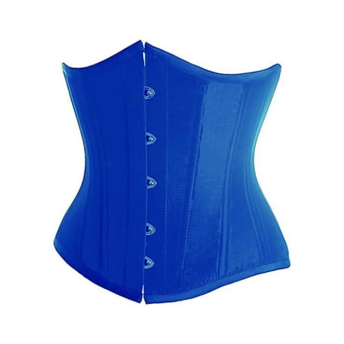 Corset Gothique Sexy Sous Le Buste Pour Femmes 9015 Blue C Marque Lingerie Amincissante