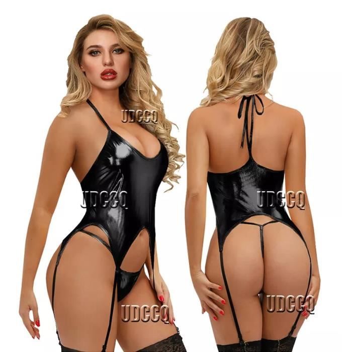 Lingerie Q Similicuir M Tallique Pvc Sexy Grande Taille