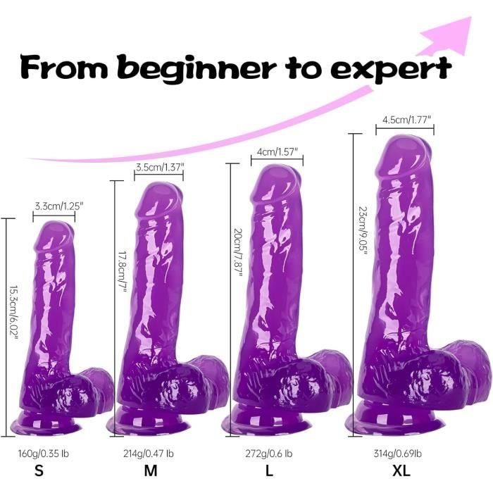 Gode Réaliste Pénis Dildo Godemichet Avec Gland Veines Testicules Et