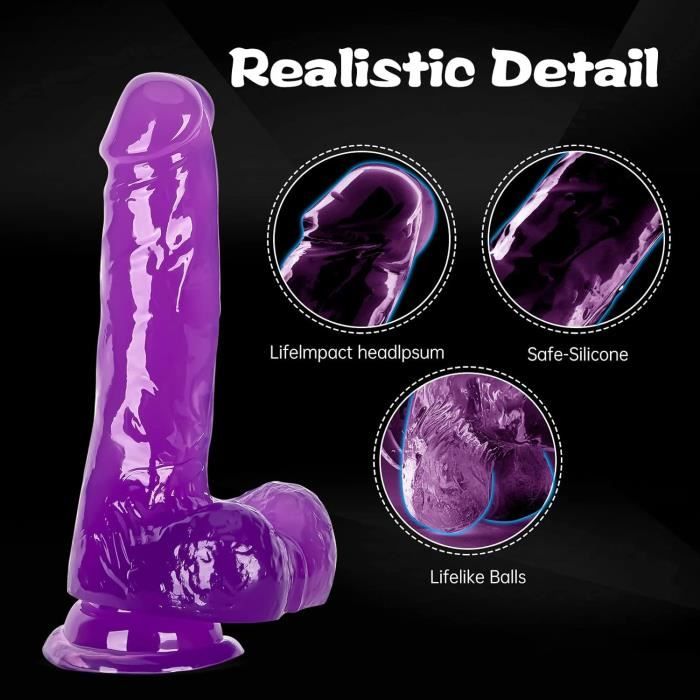 Gode Réaliste Pénis Dildo Godemichet Avec Gland Veines Testicules Et