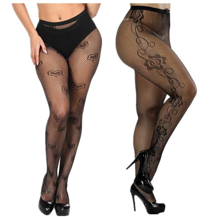 Bas de corps Sexy en résille pour femmes Lingerie érotique 2 grandes