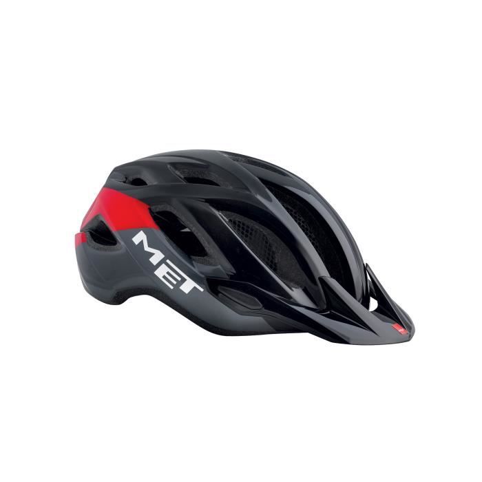 CASQUE MET CROSSOVER NOIR/ROUGE