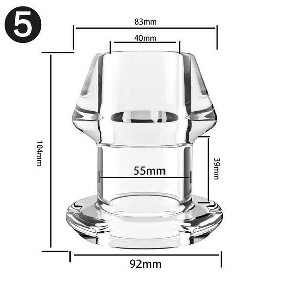 Plug Transparent Xl Dilatateur Anal Creux Super Norme Plug Anal En