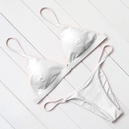 Maillot De Bain Micro Mini Bikini Maillots De Bain Femmes Licou Push Up Bikini Ensemble