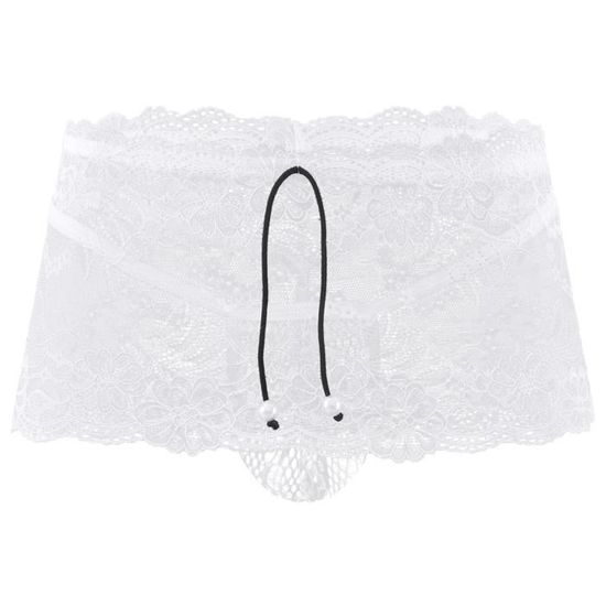 Yoojia Homme Sissy Boxer Dentelle String Erotique Sous V Tements Slip Taille Basse Lingerie