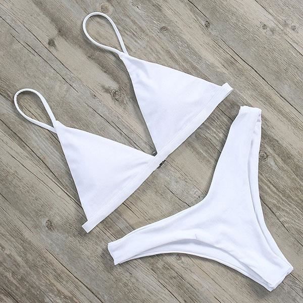 Micro Mini Bikini MAILLOT DE BAIN Type B WH Blanc Femme Adulte Blanc
