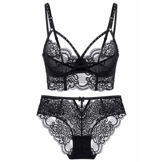 Ensemble Lingerie Femme Dentelle Polyvalente A Mode Sexy Ultra Fine