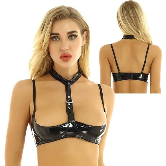 Erotique Soutien Gorge Sexy Ouvert Sein Nu Femme Lingerie De Nuit Crop