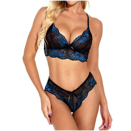 Femmes Mode L Gante Sexy Lingerie Dentelle Gaze Sous V Tements Split