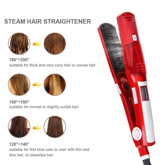 Fer à lisser vapeur fer plat électrique steampod céramique fer à lisser outils de coiffure kemei plaque de redressement gaufrettes