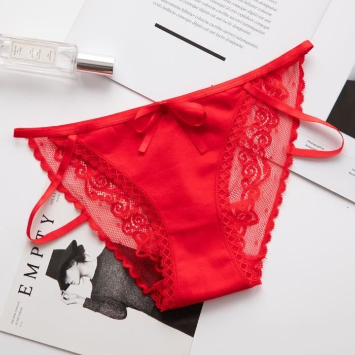 Nouvelle Mode Lingerie Sexy Dentelle Brief Underpant Sleepwear Underwear Bowknot Lkm Rdm