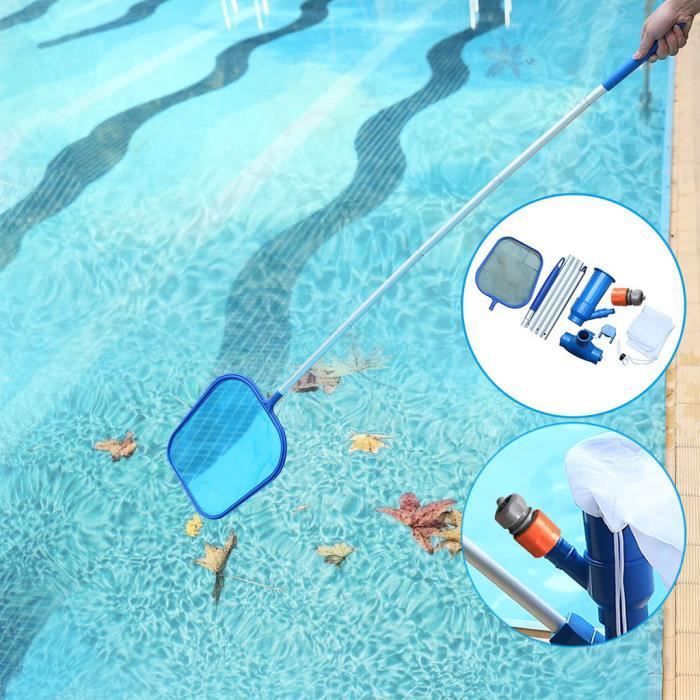 KIT PISCINE Outil de nettoyage de jet de vide de piscine de spa ensemble d'outils de filet de pêche manuel EU 230