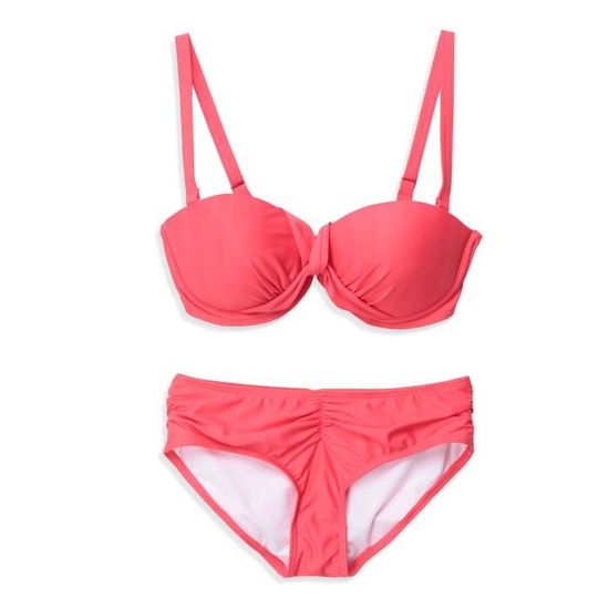 Lentiggini Bikini Pi Ces Crossfold En Corail Femme Cdiscount Pr T