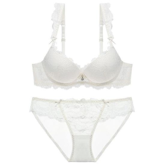 Ensemble Lingerie Femme Dentelle Froncee Pour Recueillir Les Seins
