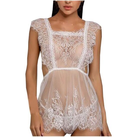 Femmes Sexy Dentelle See Through Net Yarn Sling Sexy Lingerie Sous