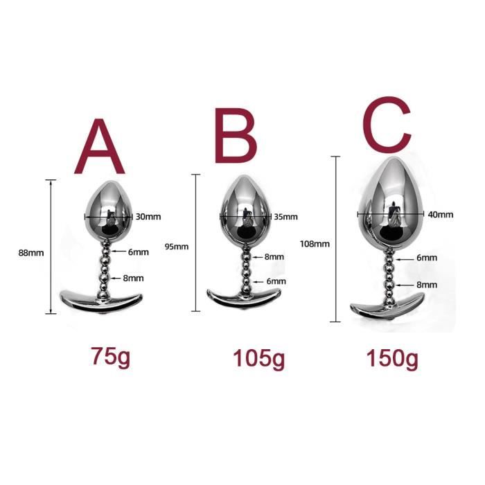 Godemichet Anal en métal pour homme et femme jouet sexuel Stimulation