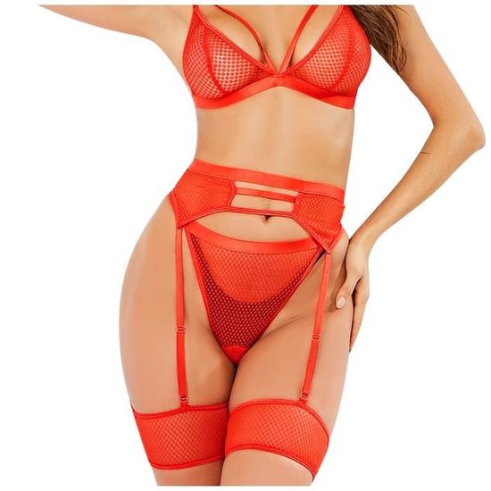 Sasaquoy Coordonnes Ensemble Lingerie Femmes Mode Dentelle Gilet