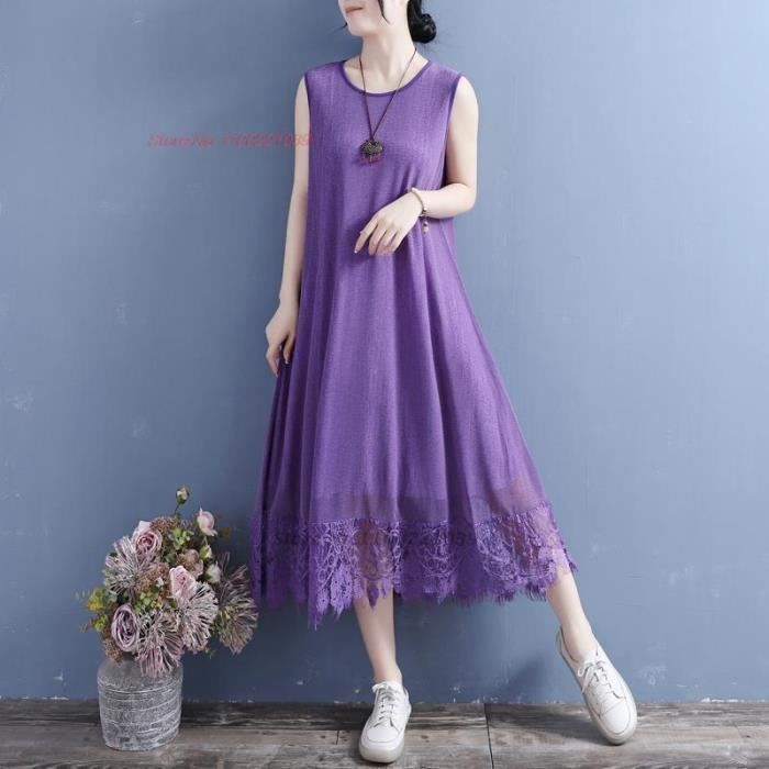 Ensemble De Lingerie Jupon Vintage En Coton Et Lin Pour Femme Robe En