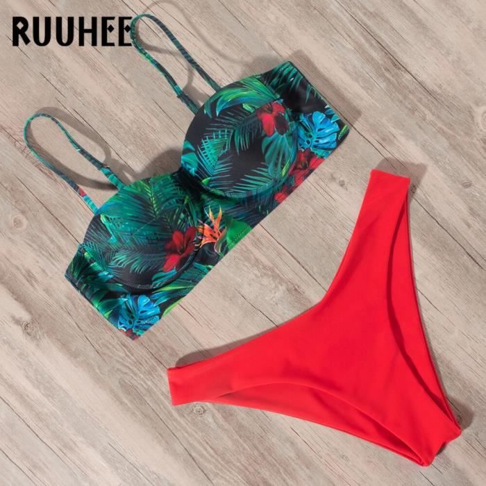 MAILLOT DE BAIN RUUHEE léopard maillot de bain Bikini pour femme