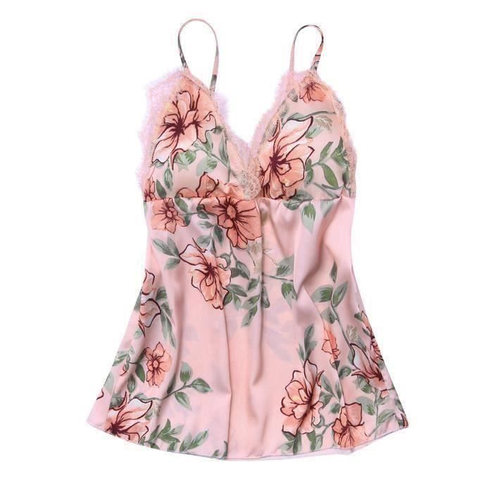 Mode Sexy fleur dentelle vêtements de nuit lingerie tentation sous