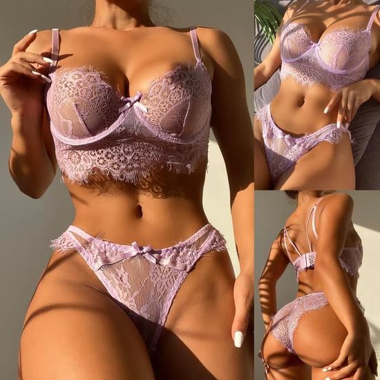 Femmes Lingerie Corset Dentelle Sans Fil Racy Mousseline V Tements De