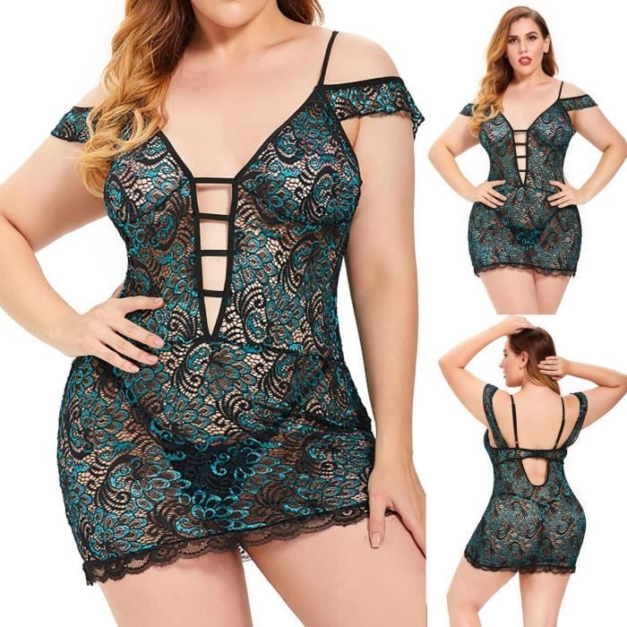 Body Nouveau Sexy Plus Size Lingerie Dentelle Vêtements de nuit