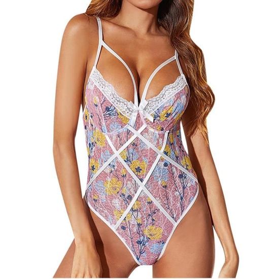 Femmes Sexy Col En V Lingerie Dentelle Pissage V Tements De Nuit