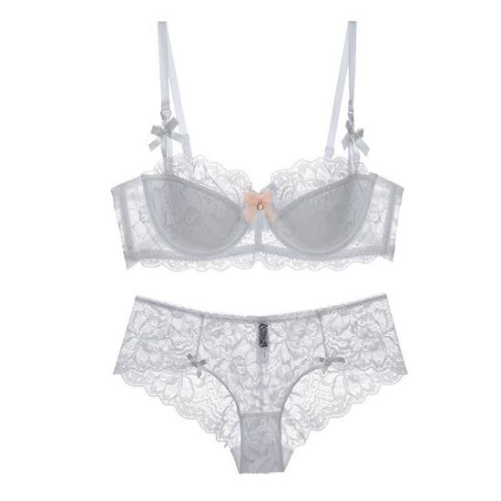 Ensemble Lingerie Marque Inconnue Bonnets En Coton Fin En Dentelle