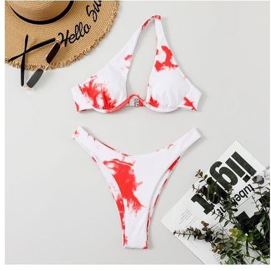 Bikini swimsuit Maillot de bain asymétrique épaule dénudée Sexy