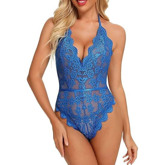 Femmes Body en Dentelle Sexy Teddy Lingerie Cils Vilain Négligé Body