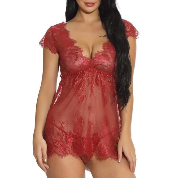 Tresors Femmes Sexy Girl Mignon V Cou Dentelle Lingerie Sous Vtements