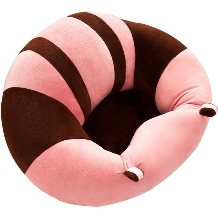Hicollie® Sofa Bébé Support Assise Fauteuil Siège Sécurité Apprentissage PP Coton Polyester Jouets Peluche Couleur Rose