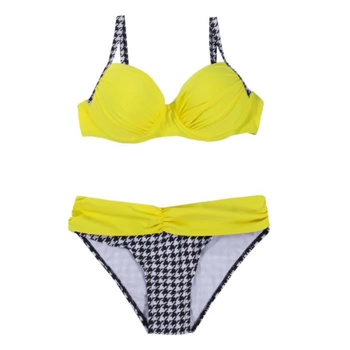 Bikinis T Maillot De Bain Bikini Grande Taille Xl Taille Haute Femmes