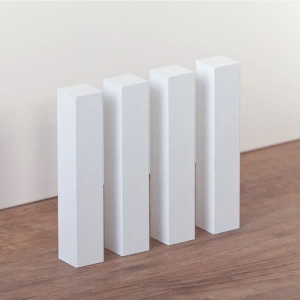 Coin en bois universel 22 x 22 x 118 Pour plinthes intérieur et extérieur, hêtre massiv, blanc verni