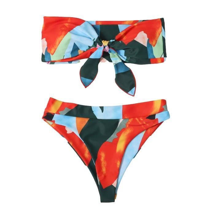 Maillot De Bain Femmes Mode Imprimer Sexy Bikini Push Up Pad Maillots