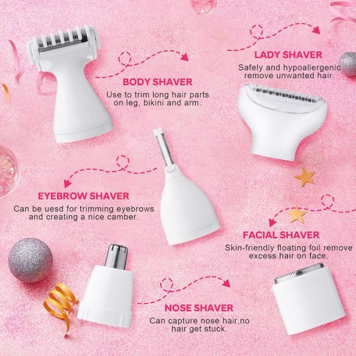 Rasoir Electrique Femme En Usb Pour Tondeuse Bikini Visage