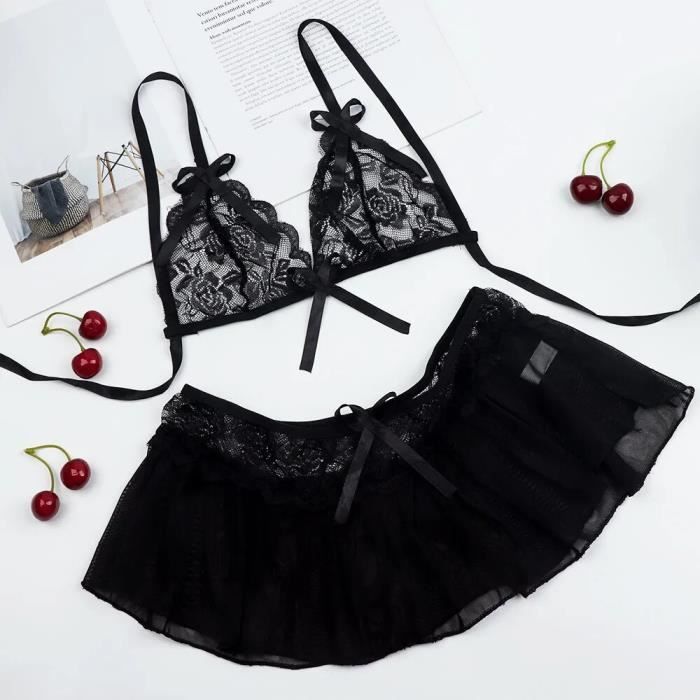 Ensemble De Lingerie Olympiques Soutien Gorge Et String En Dentelle