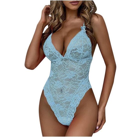 Body De Pyjama De Lingerie Sexy En Une Pi Ce Avec N Ud En Dentelle De