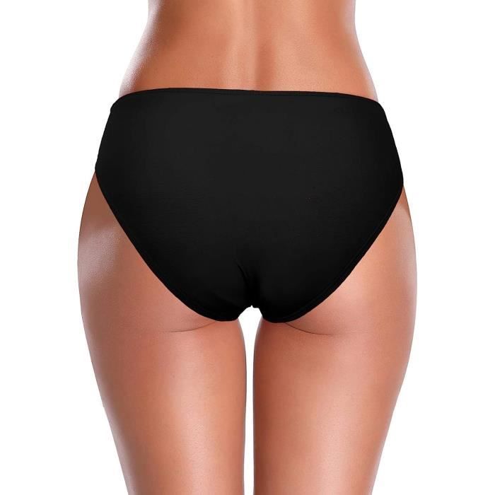 Bas De Maillot De Bain Menstruel Femme Bikini Mid Waisted Triangle