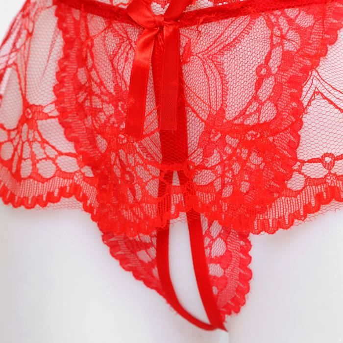 IEFIEL String Dentelle Homme Sexy Sous Vêtements Sissy Lingerie de Nuit