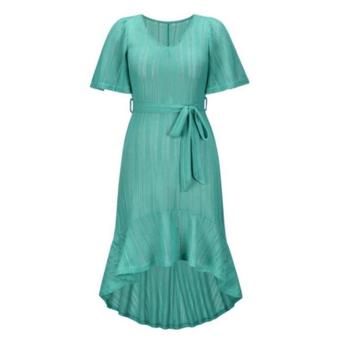 Robes De Femmes Plage D Coup Ceintur Couverture De Bikini Lq Vert