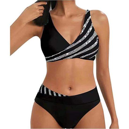 Femme Maillot de Bain Deux pièces Bikini Set Push Up Ensembles Bikini