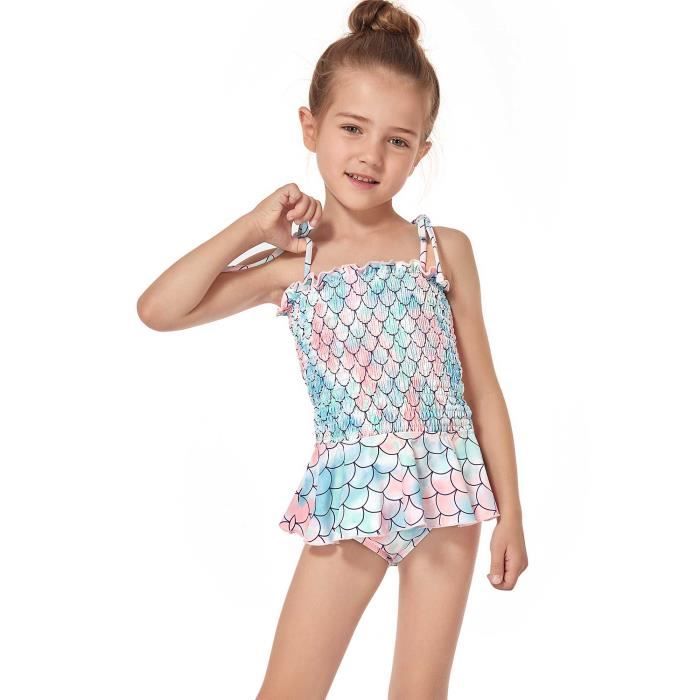 Maillot De Bain Jupette Filles Bikini Enfant Deux Pi Ces De Style De