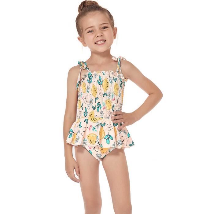 Maillot De Bain Jupette Filles Bikini Enfant Deux Pi Ces De Style De
