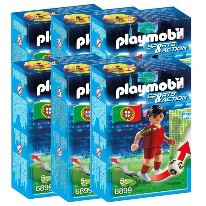 6 joueurs de foot Portugal Playmobil Sports & Action
